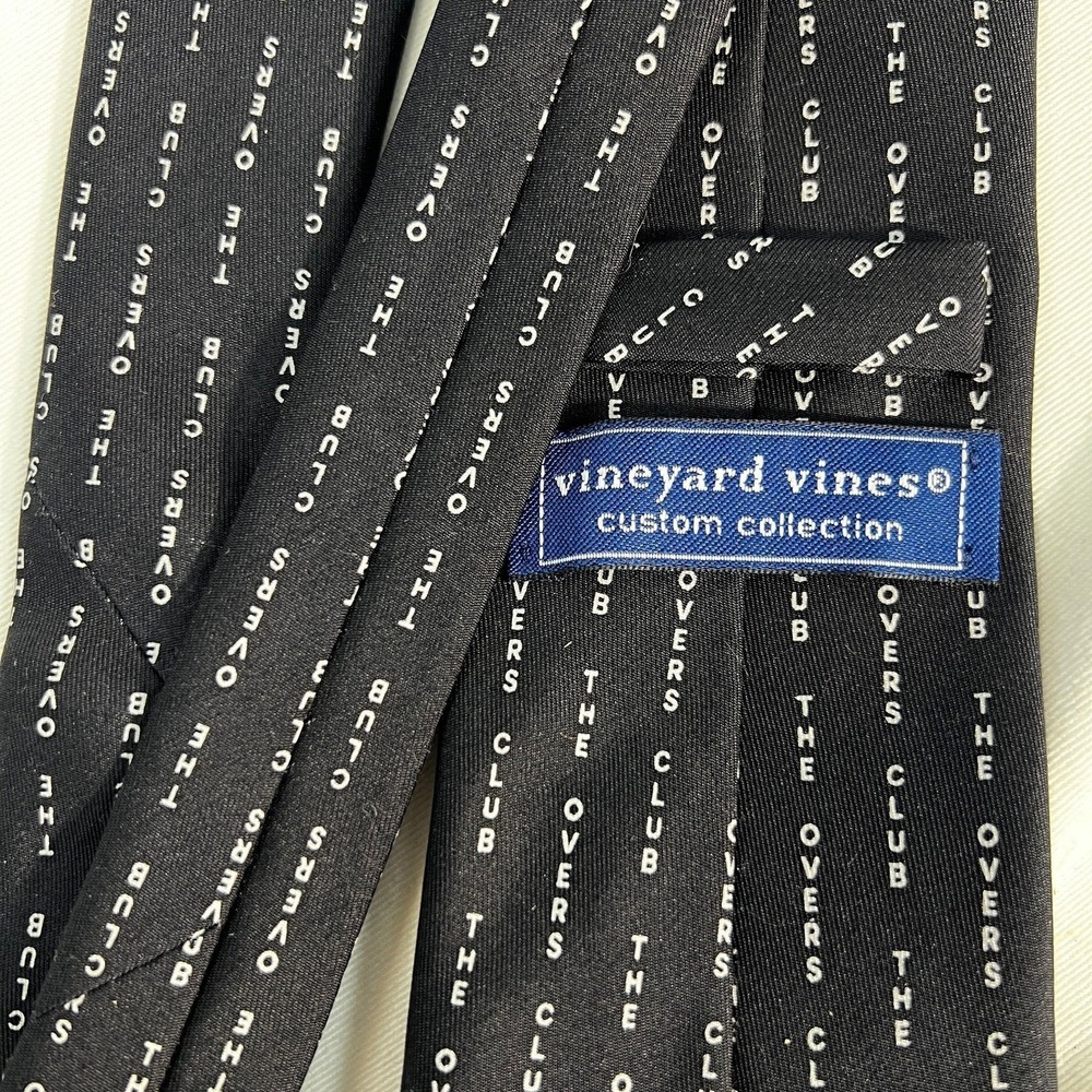 Vineyard Vines custom collection for Bar Stool Sports tie men's black necktie
